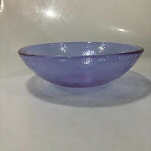 Fire and Light Lavender Purple Recycled Glass Serving Bowl 11 3/4"